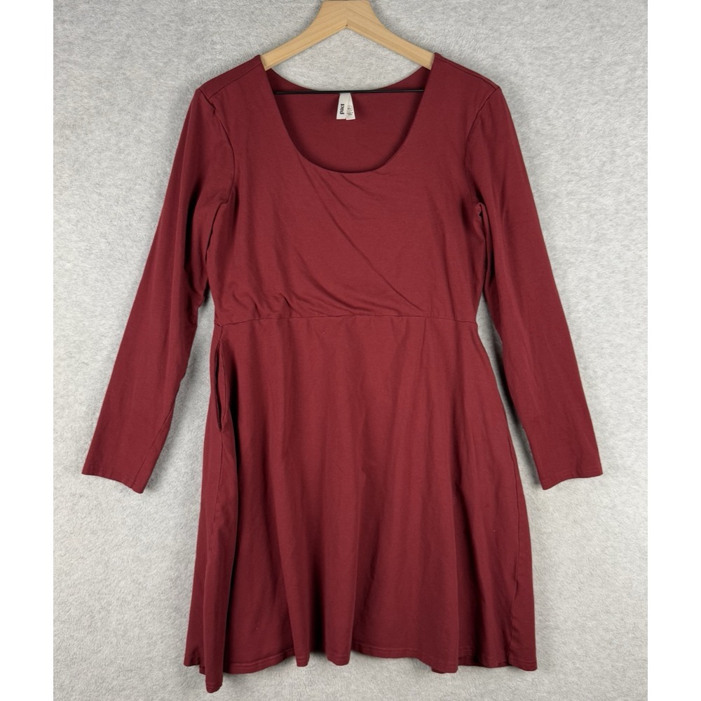 Pact Long Sleeve Dress in Rich Burgundy